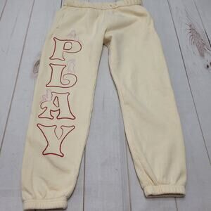 Pacsun Playboy play yellow jogger sweatpants embroidered silhouette